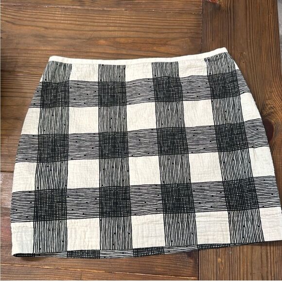 Madewell Inkcheck plaid Bowery skirt size 12 - Picture 1 of 9